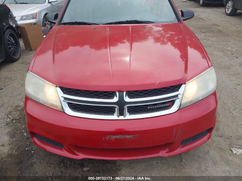 2013 Dodge Avenger Se VIN: 1C3CDZABXDN680959 Lot: 39752173