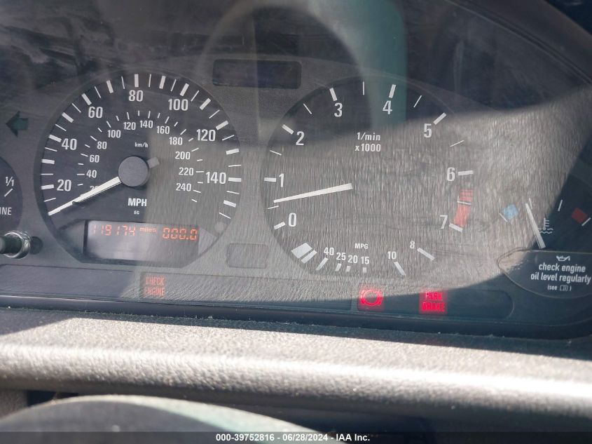 1999 BMW 323Ic VIN: WBABJ8336XEM26411 Lot: 39752816