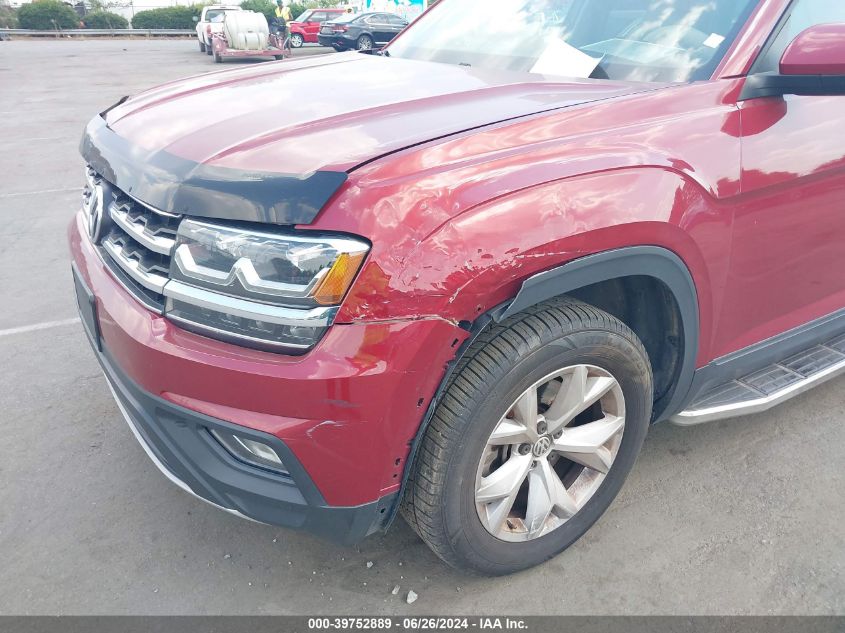 2018 Volkswagen Atlas 3.6L V6 Se VIN: 1V2CR2CA1JC537123 Lot: 39752889