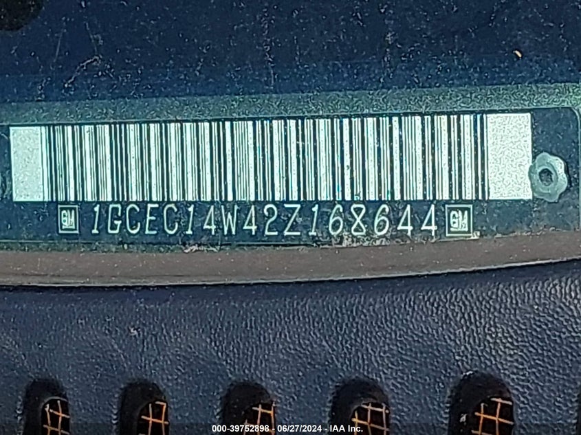 2002 Chevrolet Silverado 1500 VIN: 1GCEC14W42Z168644 Lot: 39752898