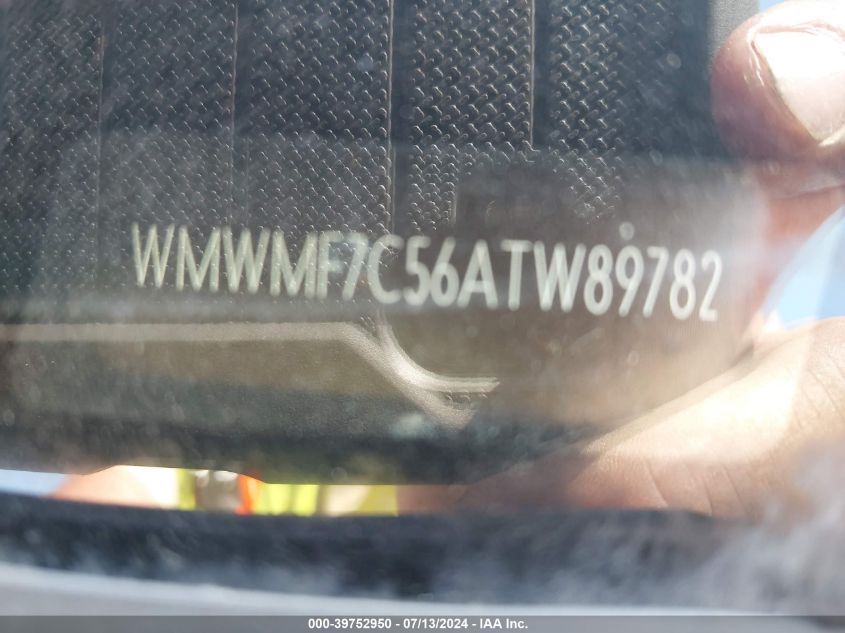 2010 Mini Cooper S VIN: WMWMF7C56ATW89782 Lot: 39752950