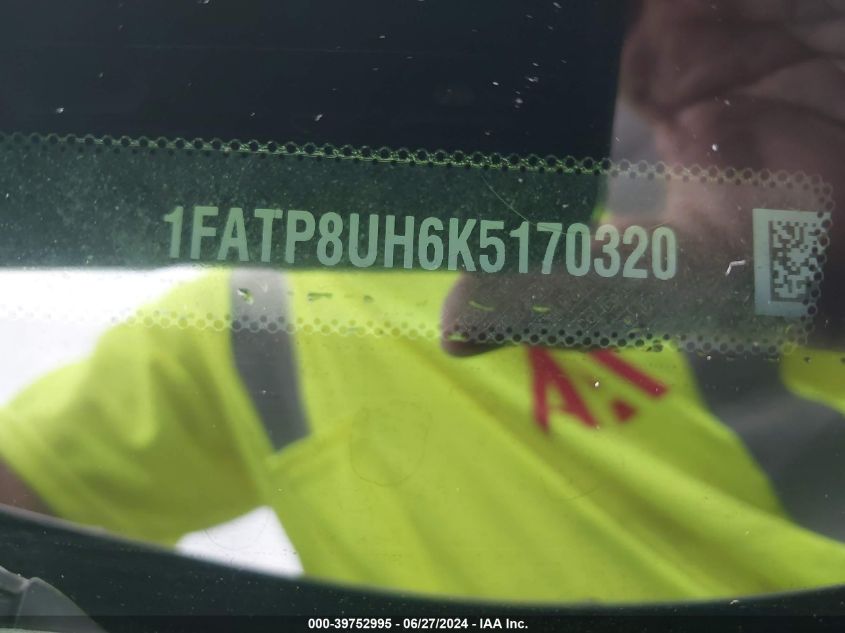 2019 Ford Mustang Ecoboost Premium VIN: 1FATP8UH6K5170320 Lot: 39752995