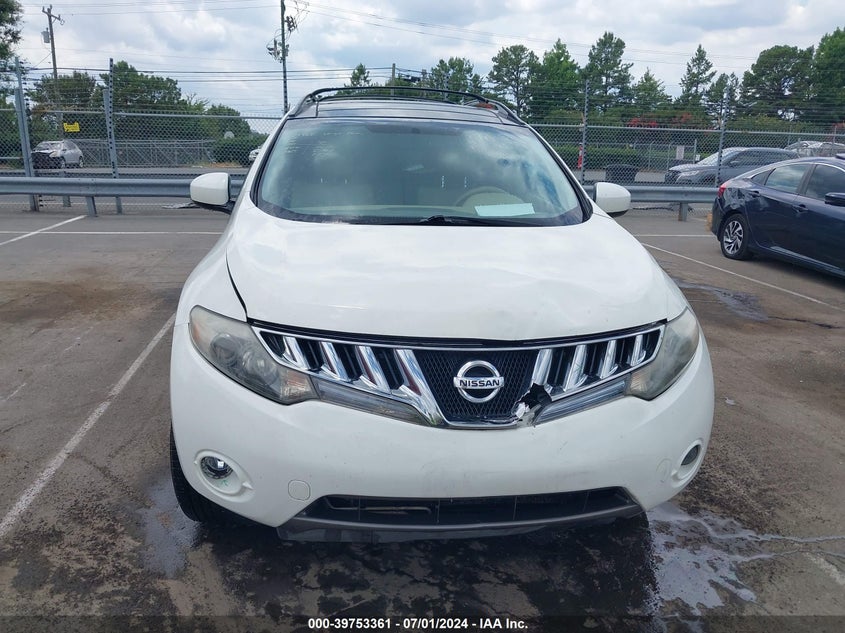 2010 Nissan Murano Sl VIN: JN8AZ1MW3AW140626 Lot: 39753361