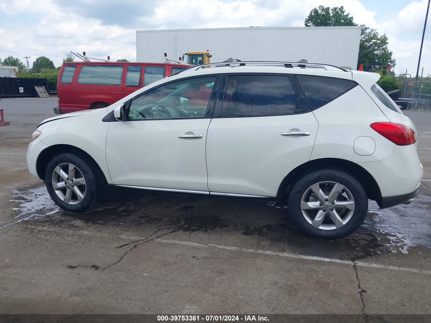 2010 Nissan Murano Sl VIN: JN8AZ1MW3AW140626 Lot: 39753361