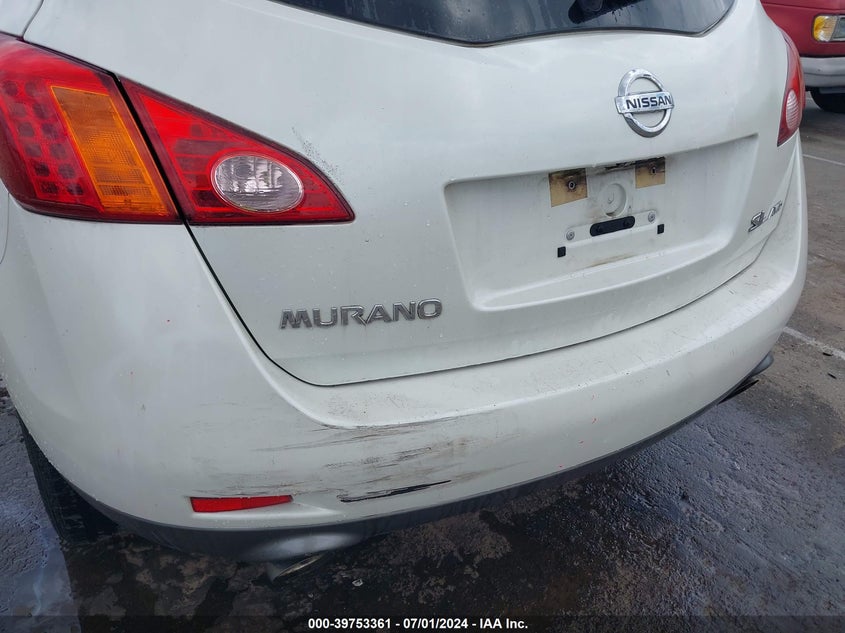 2010 Nissan Murano Sl VIN: JN8AZ1MW3AW140626 Lot: 39753361