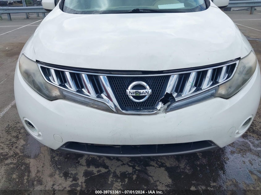 2010 Nissan Murano Sl VIN: JN8AZ1MW3AW140626 Lot: 39753361