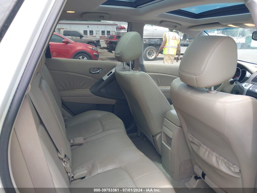 2010 Nissan Murano Sl VIN: JN8AZ1MW3AW140626 Lot: 39753361