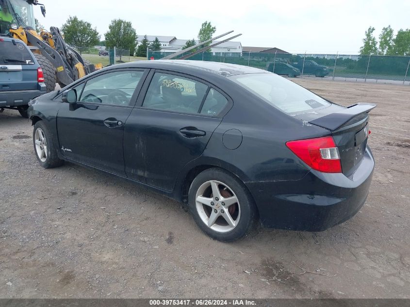 2HGFB2E56CH503408 | 2012 HONDA CIVIC