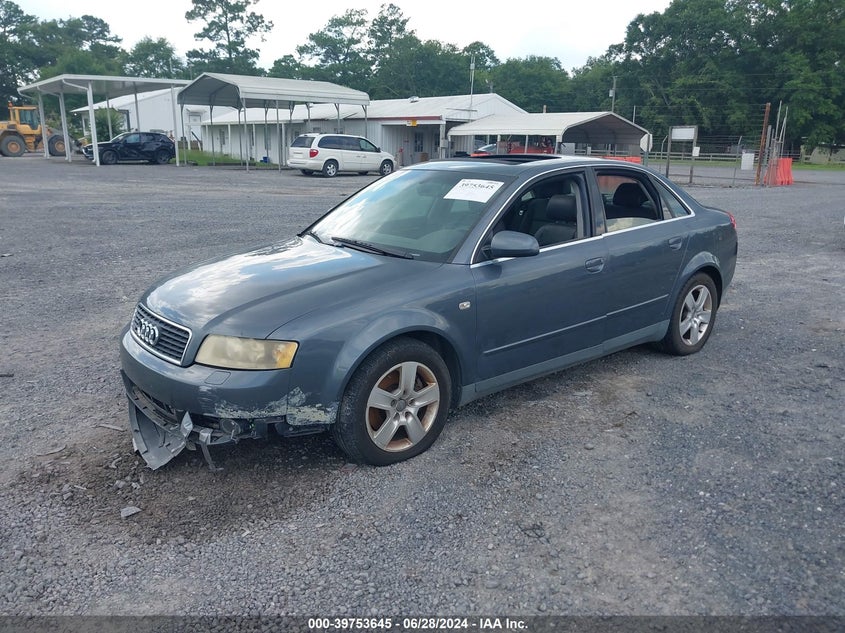 2002 Audi A4 3.0 Quattro VIN: WAULT58E82A238352 Lot: 39753645