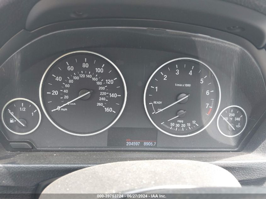 2012 BMW 328 I VIN: WBA3A5C56CF347684 Lot: 39753724