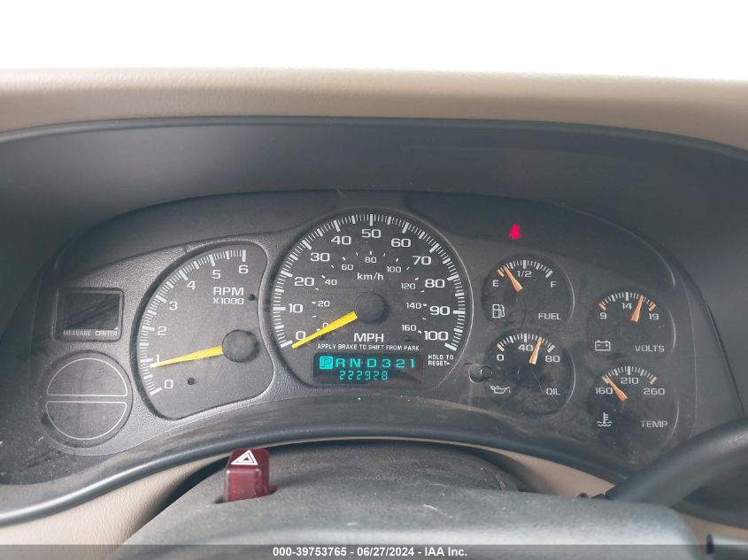 2001 Chevrolet Tahoe Ls VIN: 1GNEK13T71R125643 Lot: 39753765