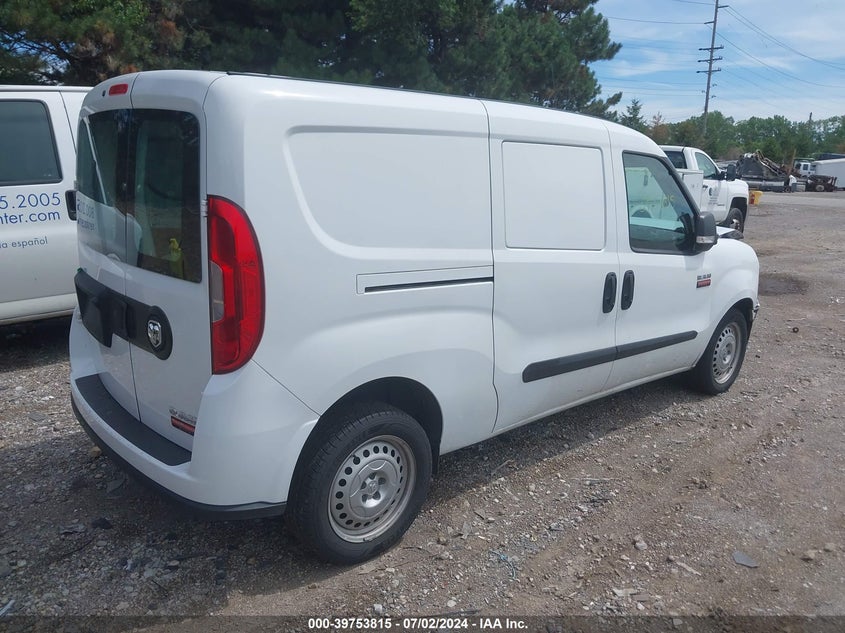 2022 Ram Promaster City Cargo Van VIN: ZFBHRFAB4N6W36326 Lot: 39753815