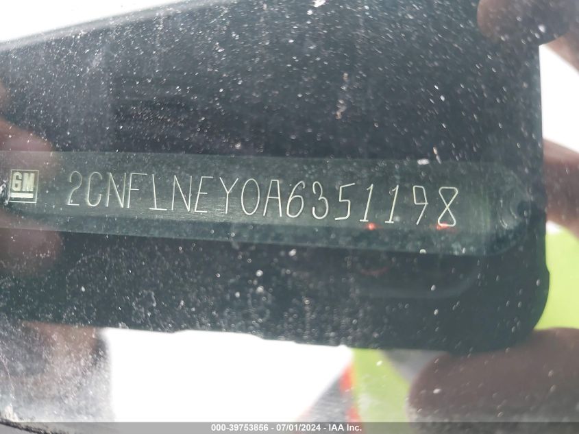 2010 Chevrolet Equinox Lt VIN: 2CNFLNEY0A6351198 Lot: 39753856