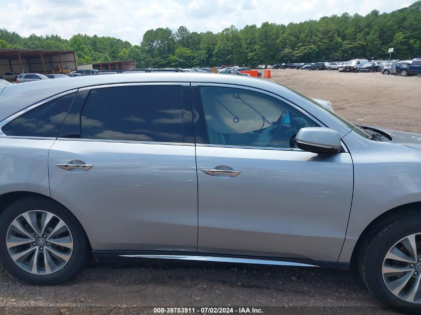 2016 Acura Mdx Technology VIN: 5FRYD3H42GB015786 Lot: 39753911