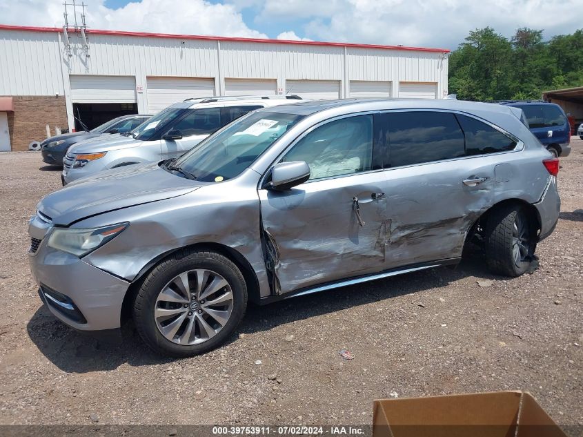 2016 Acura Mdx Technology VIN: 5FRYD3H42GB015786 Lot: 39753911