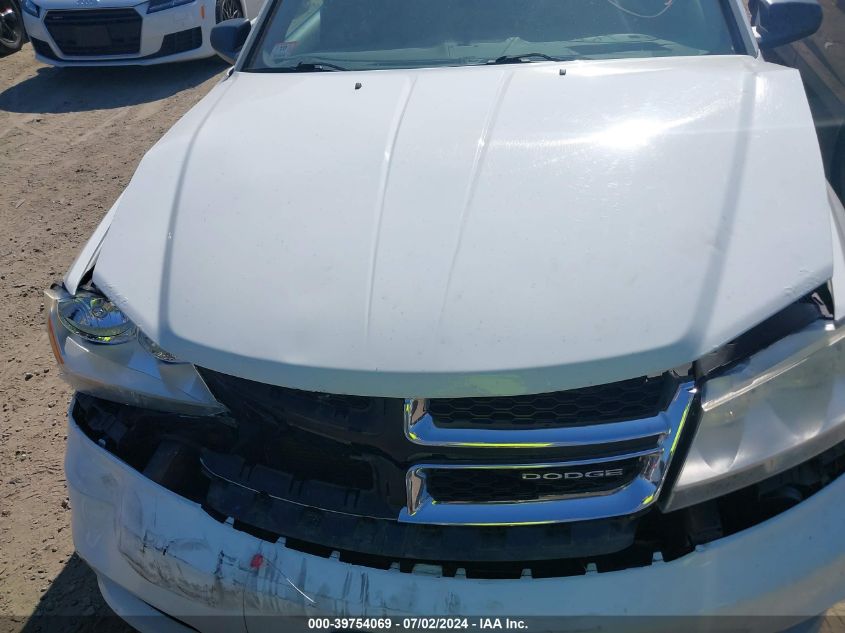 2012 Dodge Avenger Se VIN: 1C3CDZAB8CN193371 Lot: 39754069