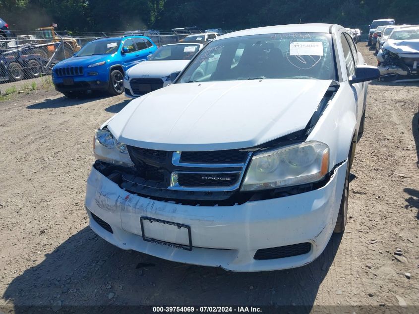2012 Dodge Avenger Se VIN: 1C3CDZAB8CN193371 Lot: 39754069