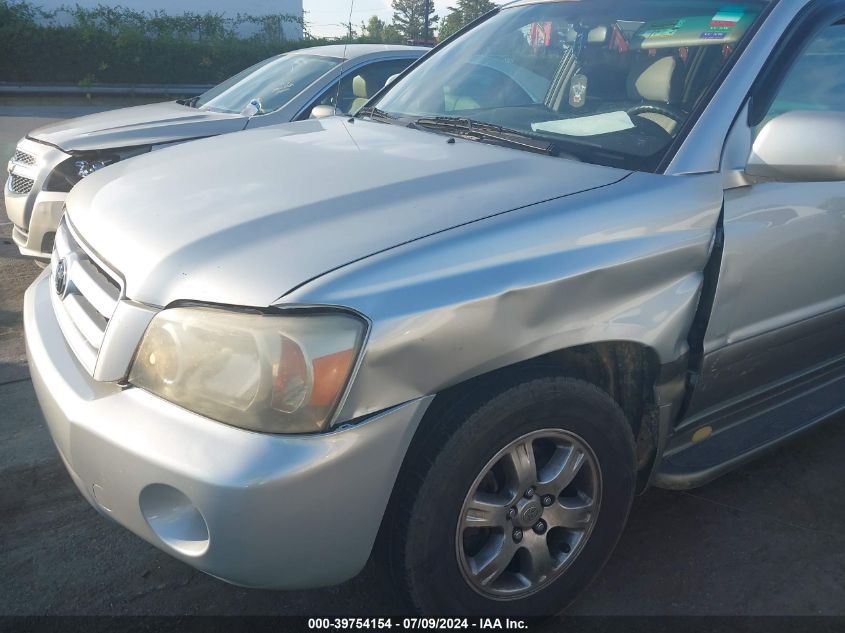 2004 Toyota Highlander V6 VIN: JTEGP21A640013317 Lot: 39754154