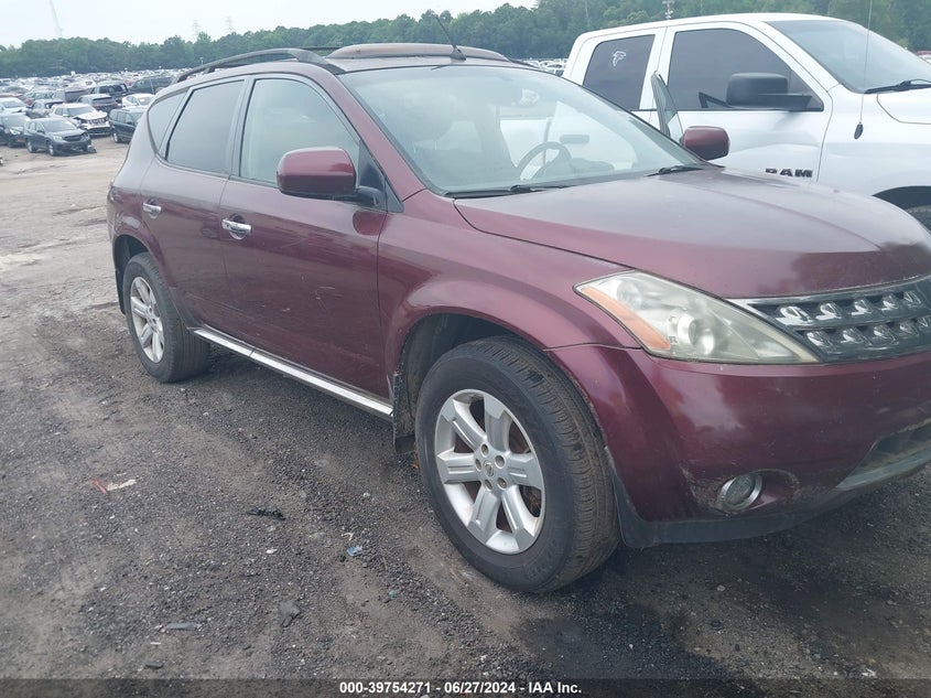 2007 Nissan Murano Sl VIN: JN8AZ08T17W528084 Lot: 39754271