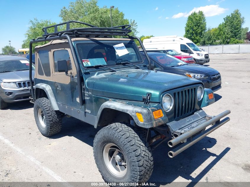 2000 Jeep Wrangler Sport VIN: 1J4FA49S2YP792832 Lot: 39754438