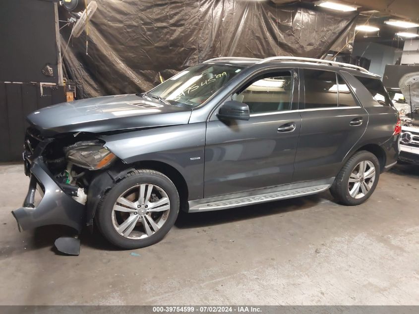 2012 Mercedes-Benz Ml 350 4Matic VIN: 4JGDA5HB0CA019465 Lot: 39754599