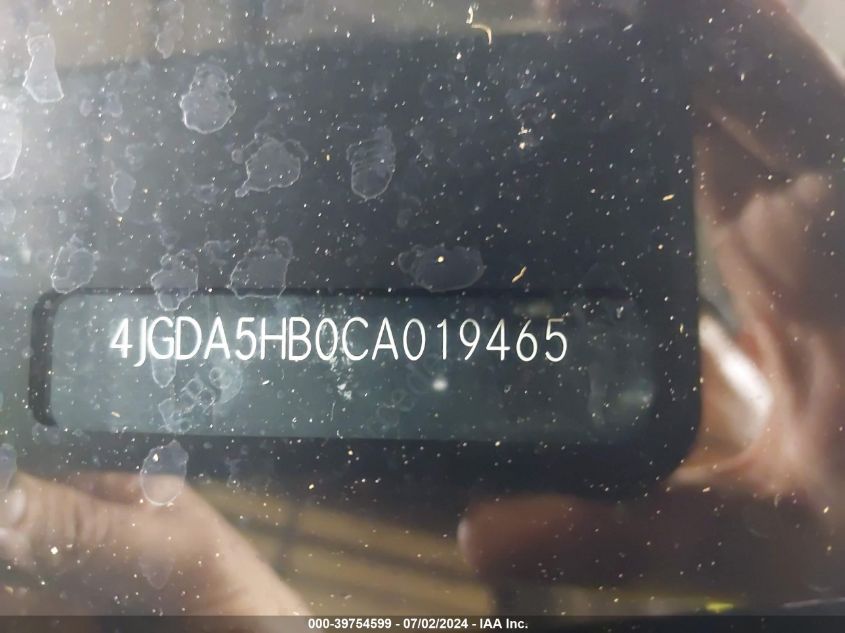 2012 Mercedes-Benz Ml 350 4Matic VIN: 4JGDA5HB0CA019465 Lot: 39754599