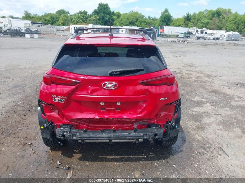 2021 Hyundai Kona Sel VIN: KM8K2CAA6MU628196 Lot: 39754631