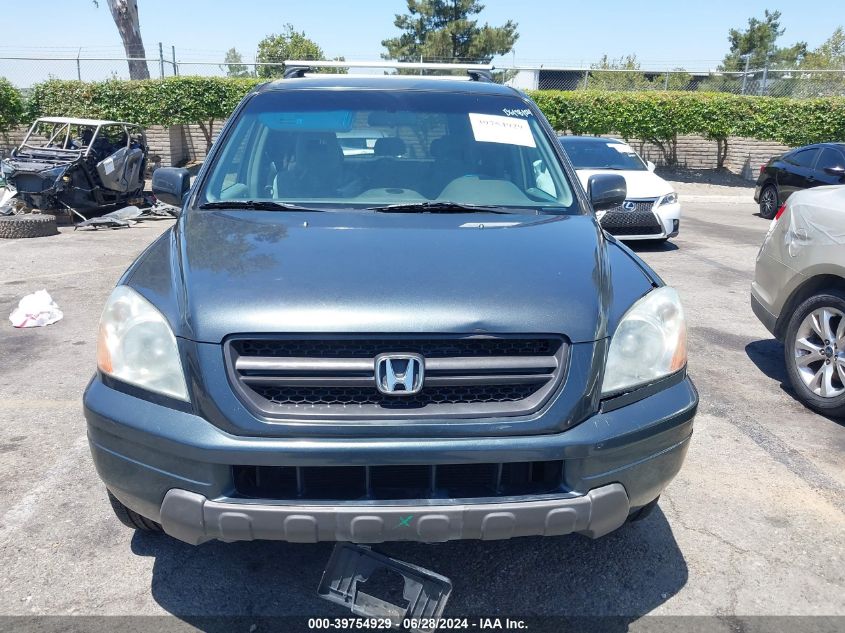 2005 Honda Pilot Ex VIN: 2HKYF18415H563406 Lot: 39754929