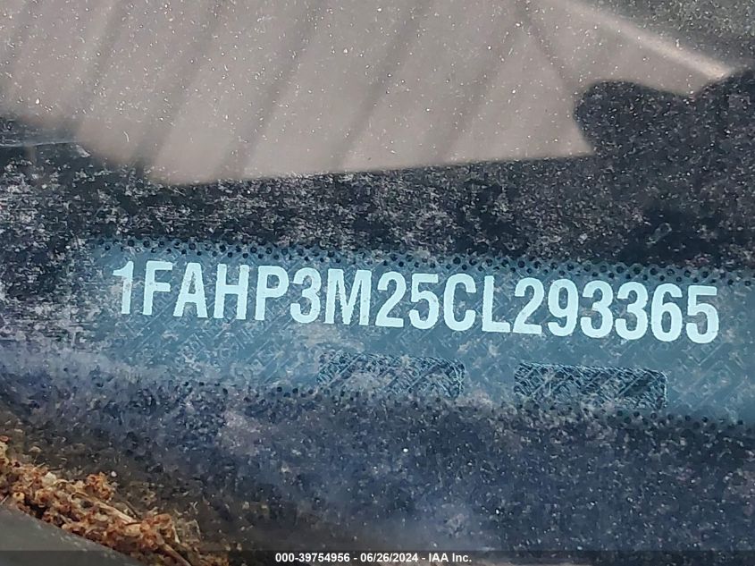 2012 Ford Focus Sel VIN: 1FAHP3M25CL293365 Lot: 39754956