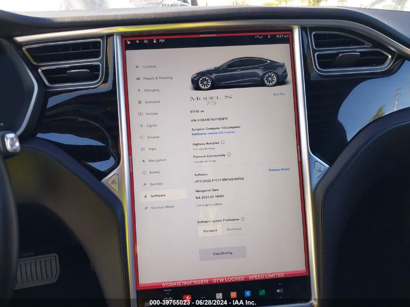 5YJSA1E19GF152819 2016 Tesla Model S