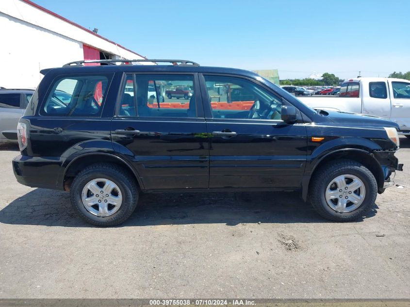 2006 Honda Pilot Lx VIN: 2HKYF18126H562353 Lot: 39755038
