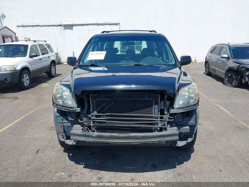 2006 Honda Pilot Lx VIN: 2HKYF18126H562353 Lot: 39755038