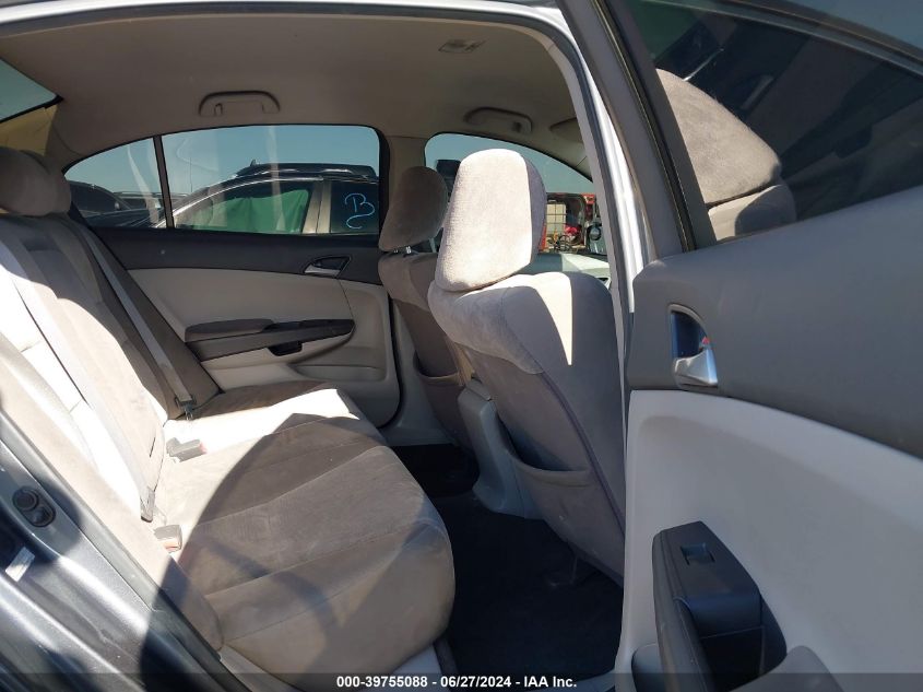 2010 Honda Accord 2.4 Lx VIN: 1HGCP2F37AA086829 Lot: 39755088