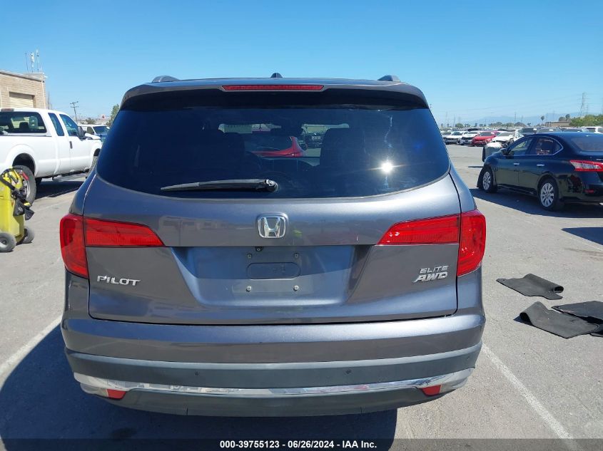 2017 Honda Pilot Elite VIN: 5FNYF6H08HB001788 Lot: 39755123