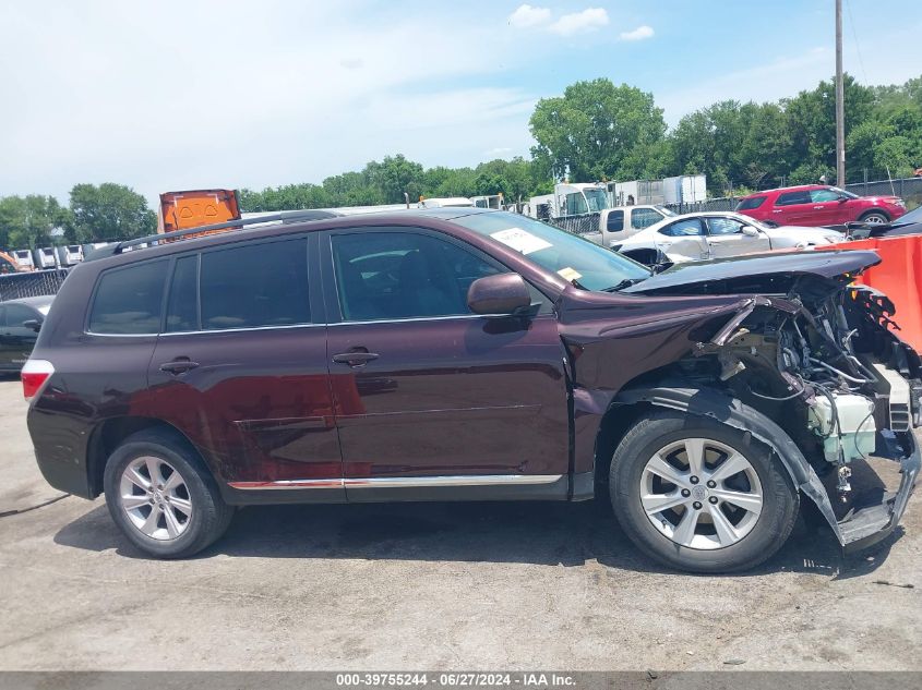 2012 Toyota Highlander Se V6 VIN: 5TDBK3EH2CS136926 Lot: 39755244