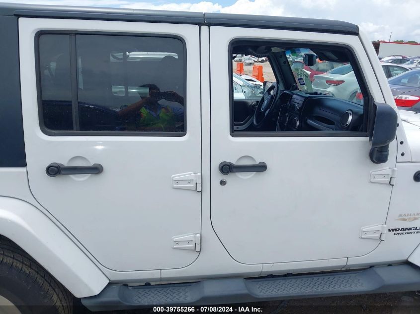 2014 JEEP WRANGLER UNLIMITED SAHARA - 1C4BJWEG8EL163693