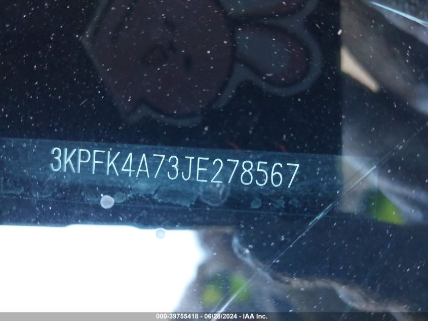 2018 Kia Forte Lx VIN: 3KPFK4A73JE278567 Lot: 39755418