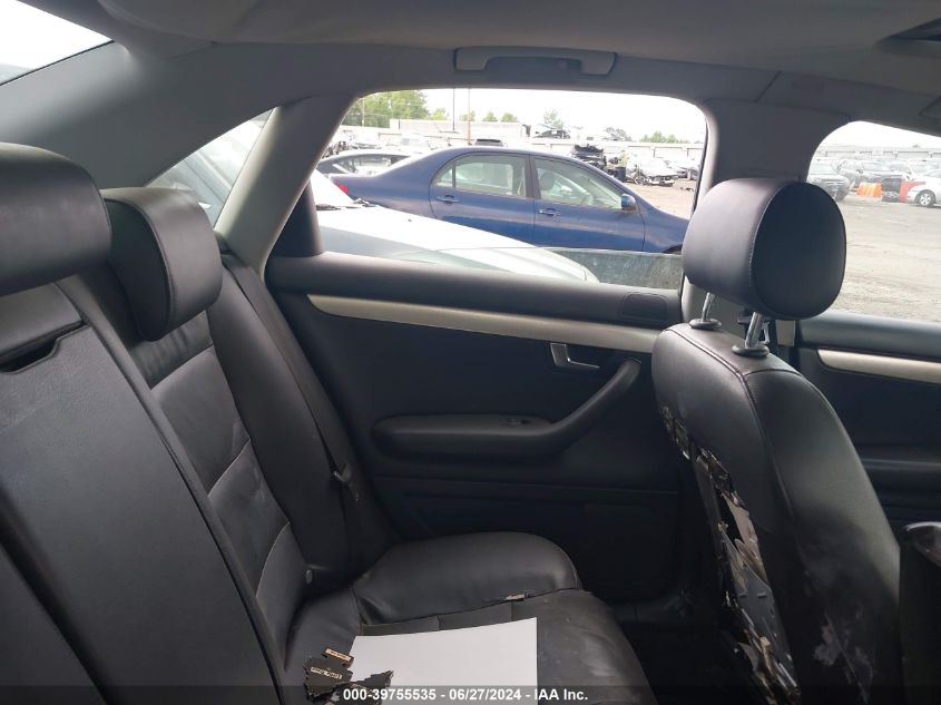 2006 Audi A4 2.0T VIN: WAUAF78E96A209474 Lot: 39755535