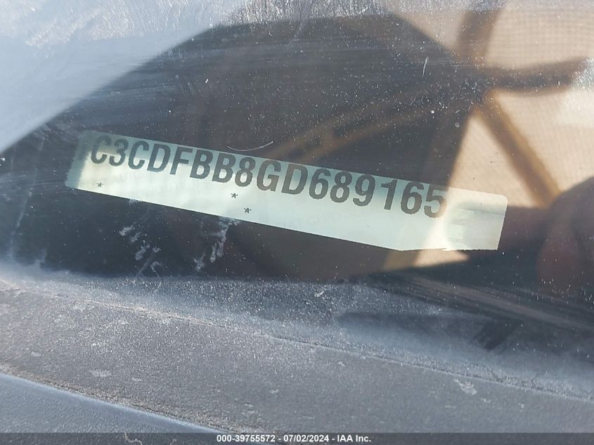 2016 Dodge Dart Sxt VIN: 1C3CDFBB8GG689165 Lot: 39755572