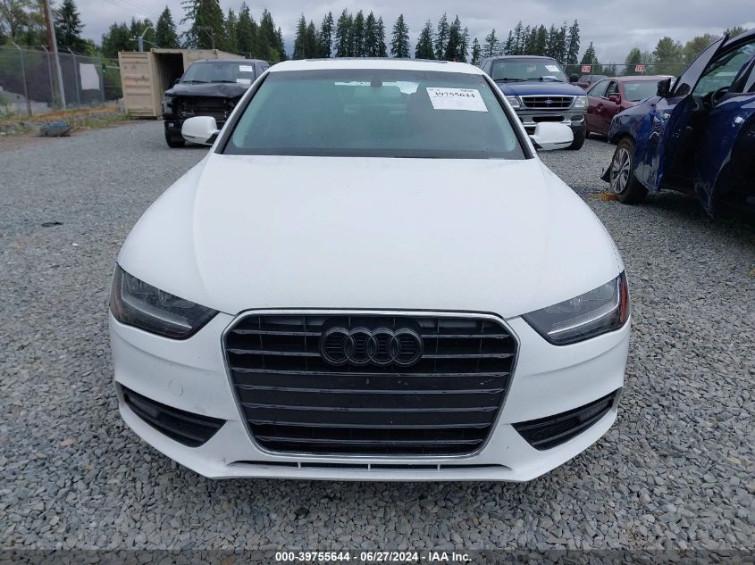 2013 Audi A4 2.0T Premium VIN: WAUAFAFL4DN039870 Lot: 39755644