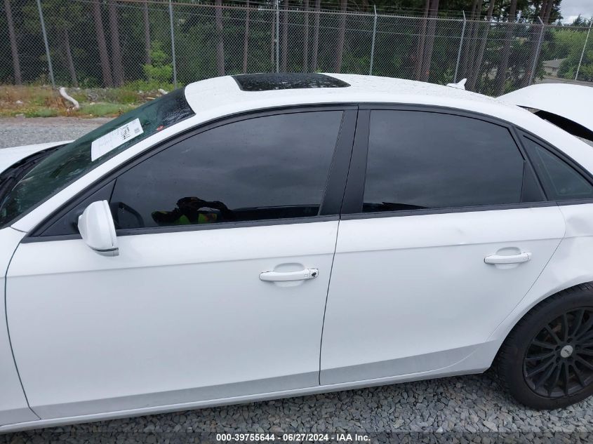 2013 Audi A4 2.0T Premium VIN: WAUAFAFL4DN039870 Lot: 39755644