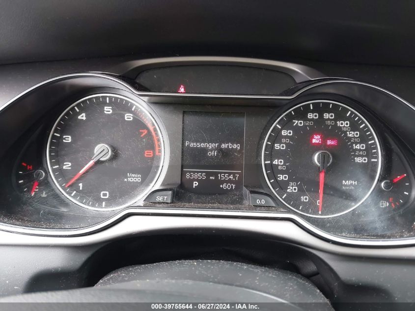 2013 Audi A4 2.0T Premium VIN: WAUAFAFL4DN039870 Lot: 39755644