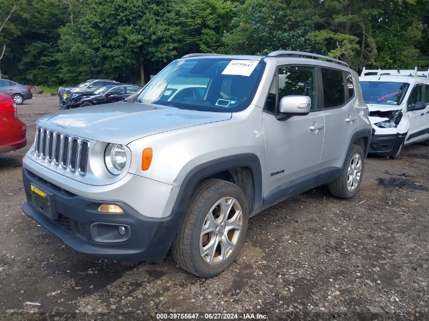 2016 Jeep Renegade Limited VIN: ZACCJBDT2GPD06339 Lot: 39755647