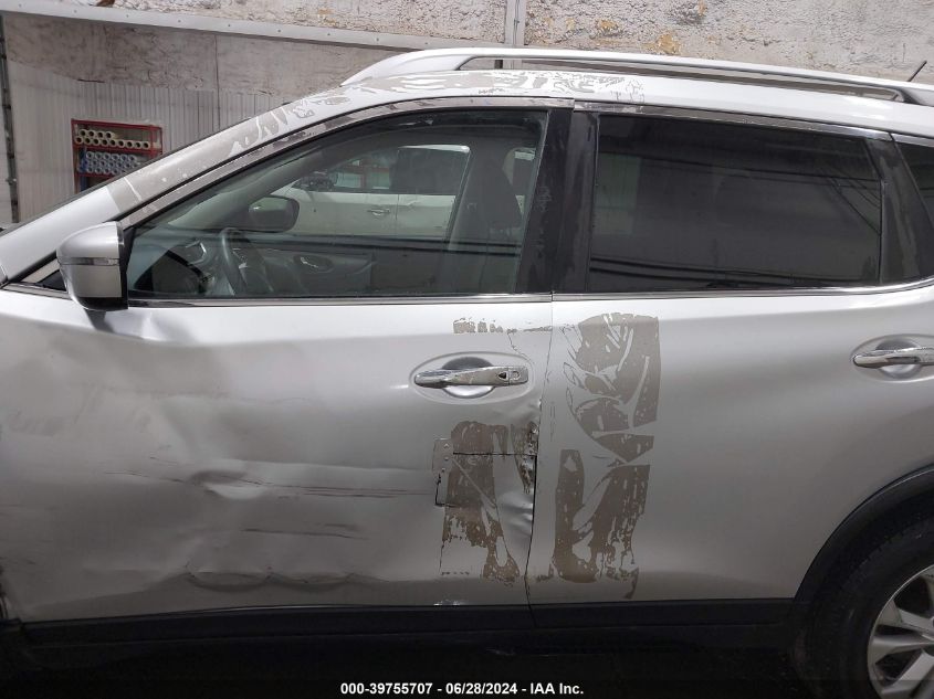 2016 Nissan Rogue Sv VIN: KNMAT2MV4GP710291 Lot: 39755707