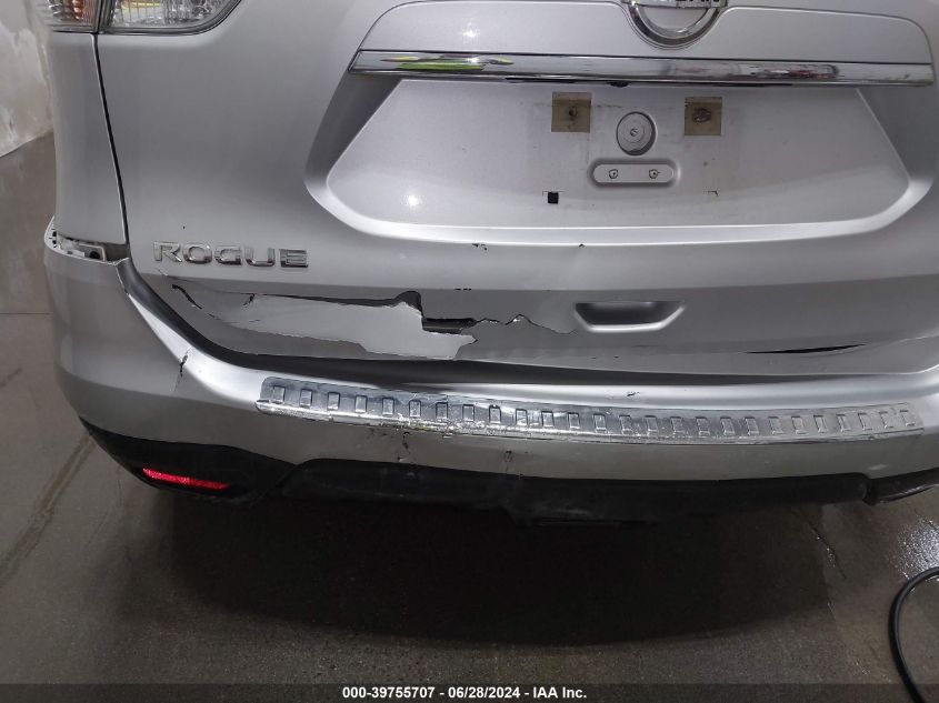 2016 Nissan Rogue Sv VIN: KNMAT2MV4GP710291 Lot: 39755707