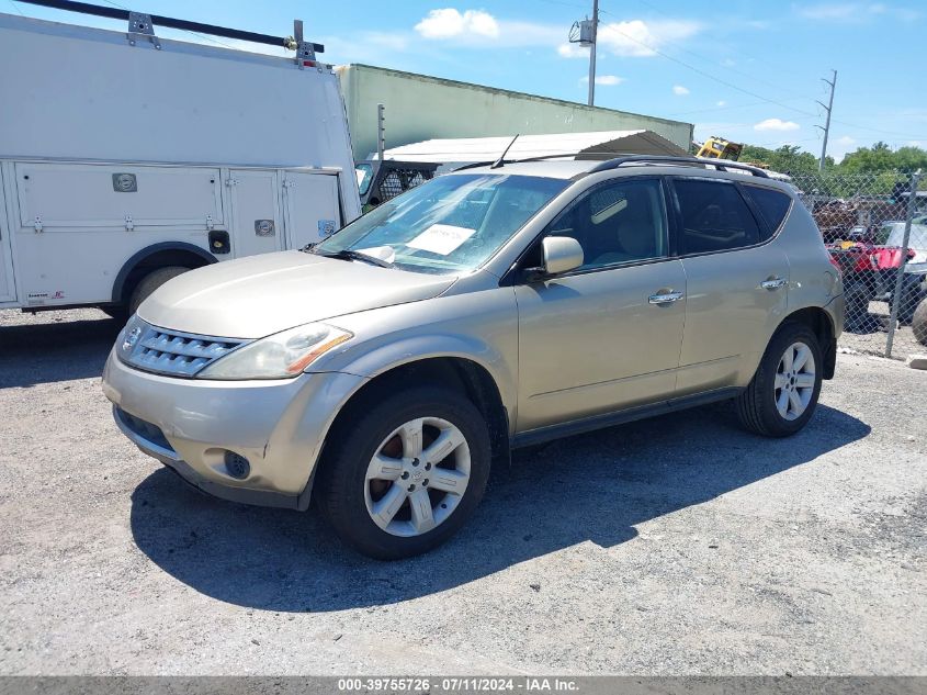 2006 Nissan Murano S VIN: JN8AZ08W56W544135 Lot: 39755726