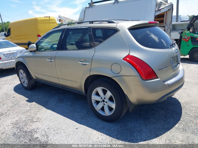 2006 Nissan Murano S VIN: JN8AZ08W56W544135 Lot: 39755726