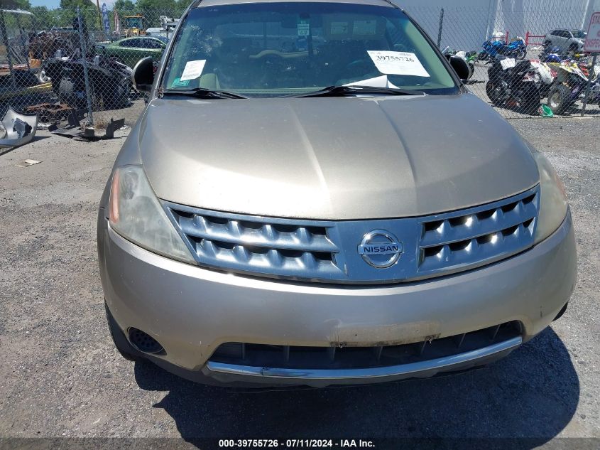 2006 Nissan Murano S VIN: JN8AZ08W56W544135 Lot: 39755726