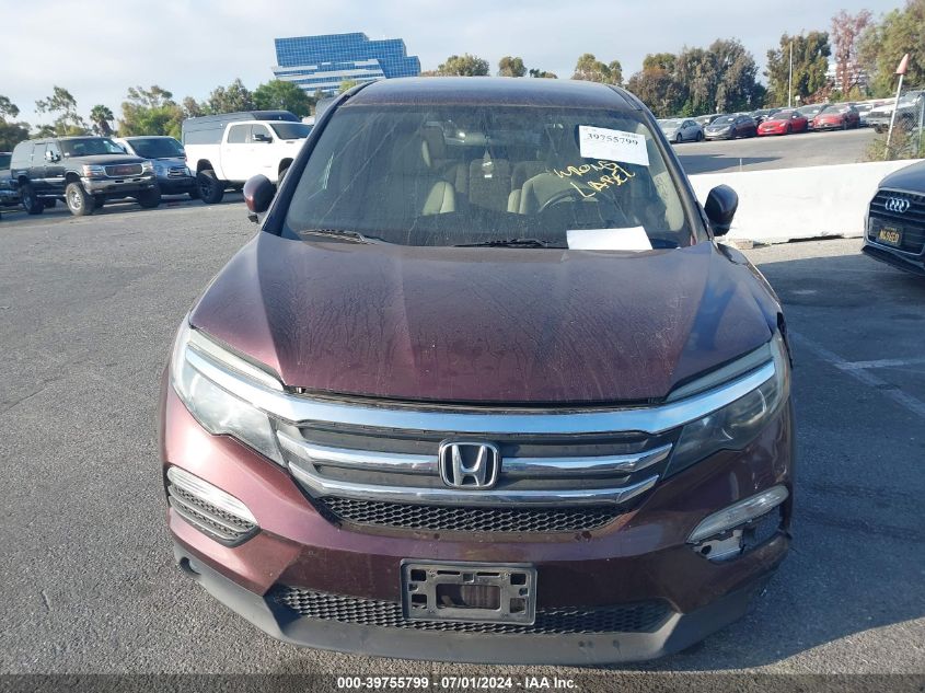 2016 Honda Pilot Ex VIN: 5FNYF6H38GB002111 Lot: 39755799