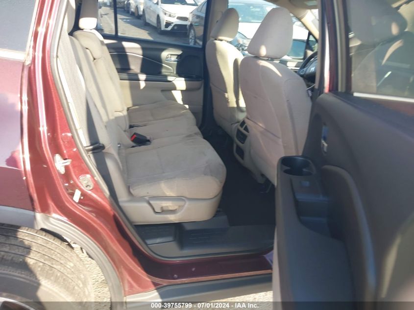 2016 Honda Pilot Ex VIN: 5FNYF6H38GB002111 Lot: 39755799